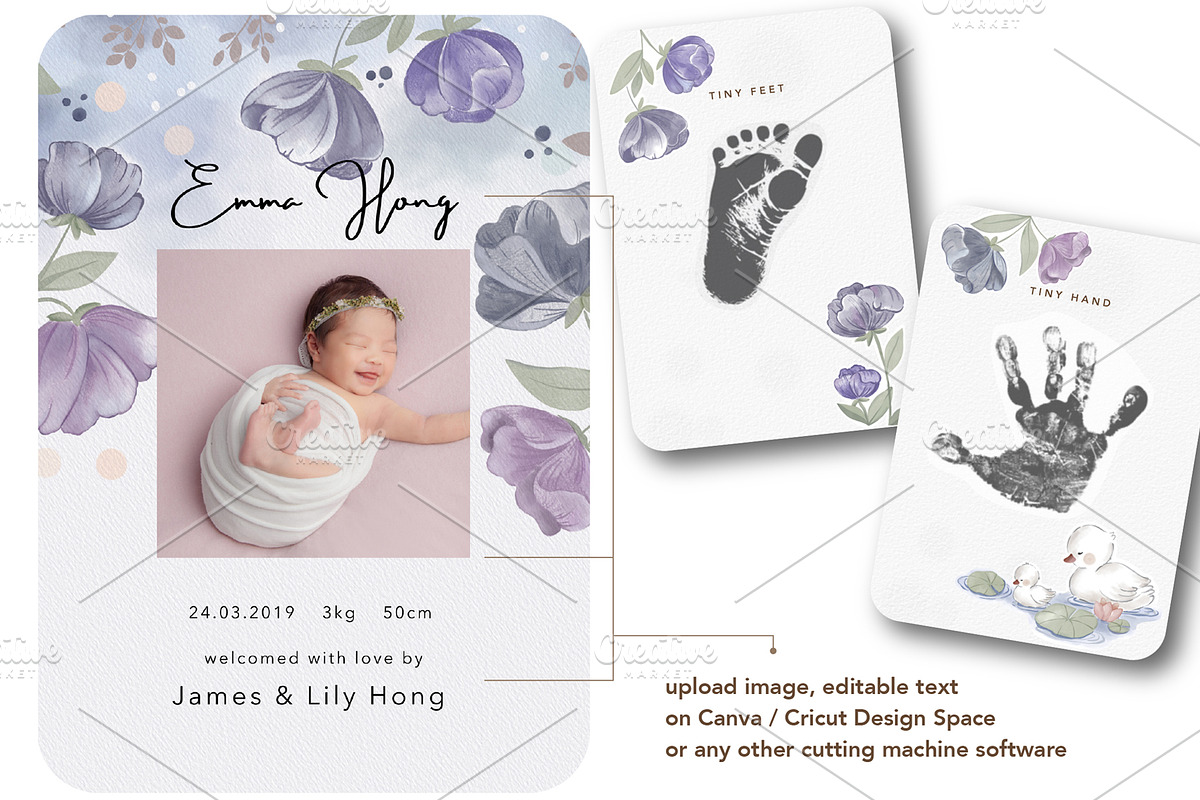 Cute duck Birth Announcement card, a Design Template by hanacrochetdesign (Photo 4 of 12)