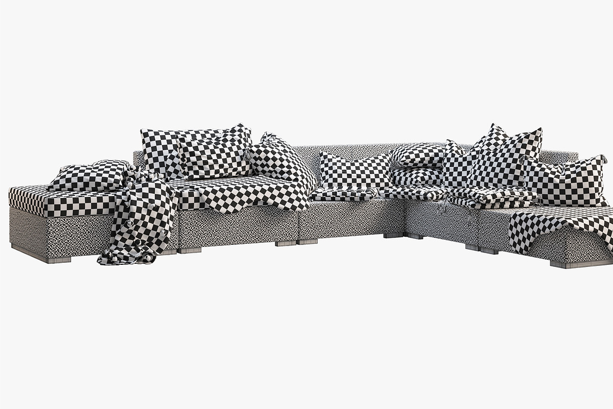 Brown Jordan 4M outdoor wicker sofa, a Furniture 3D Model by 3dmitruk (Photo 23 of 27)
