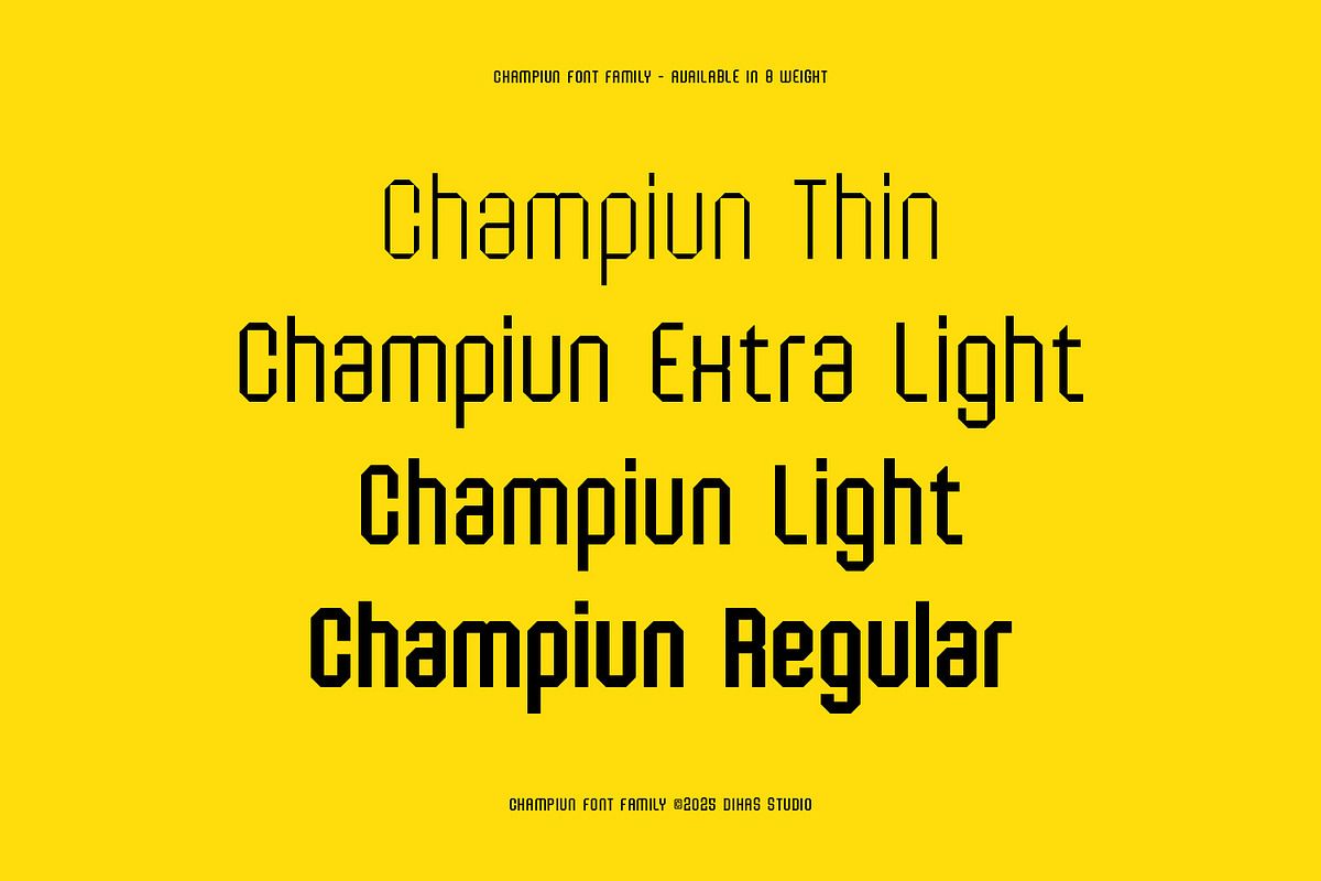 Champiun – Bold and Powerful Sports, a Sans Serif Font by Dikas Studio (Photo 7 of 12)