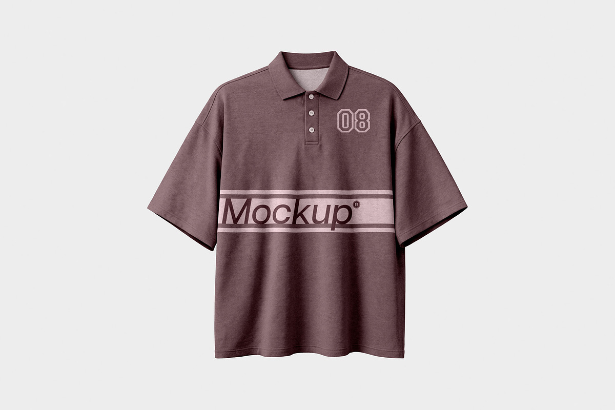 Oversized Polo Mockup, a Shirt Mockup by Design Squad (Photo 2 of 4)