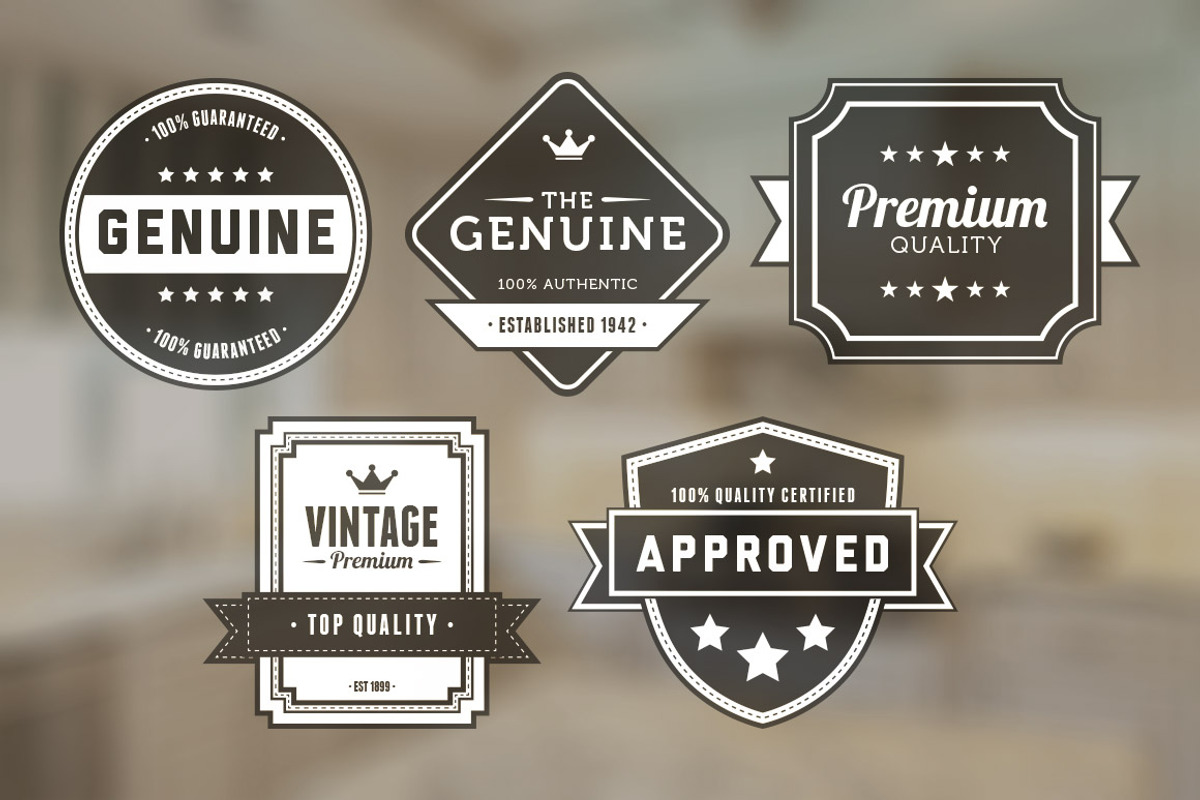 Vintage Badges Vector Pack 5