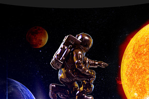 3D Mockup Space Astronaut 31