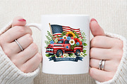 Memorial Day  Truck Clipart The Down, an Animal Illustration by Sublimation Artist (Thumbnail 5 of 6)