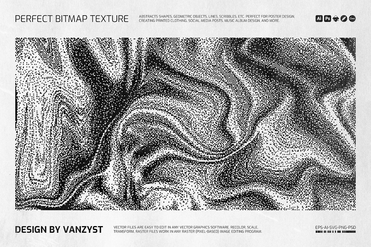 138 Bitmap Vector Shapes Pack, a Background Graphic by Vanzyst