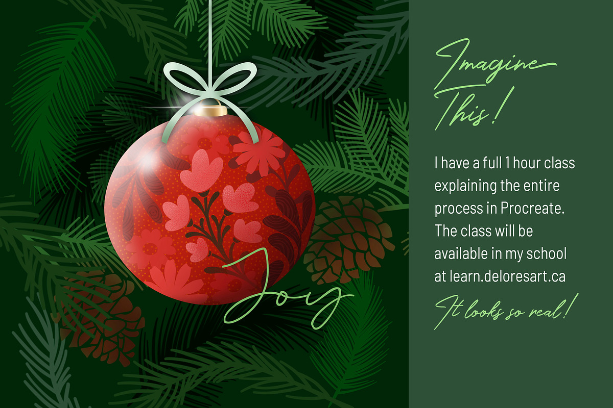Christmas Procreate Asset Kit &, a Brushes & More by DeloresArt (Photo 10 of 14)