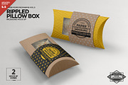 Rippled Pillow Box Packaging Mockup, a Packaging Mockup by INCDesign (Thumbnail 2 of 9)