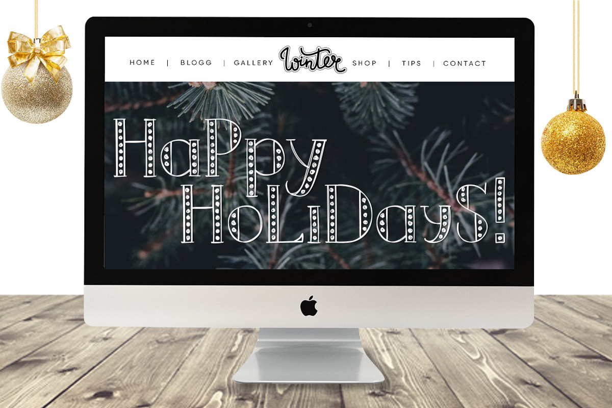 MERRY LIGHTS - Christmas font preview 2