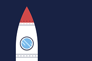 Retro Rocket Ship, an Illustration by Ryder Doty (Thumbnail 2 of 3)