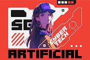 Cyberform - Futuristic Font, a Sans Serif Font by limitype (Thumbnail 7 of 10)