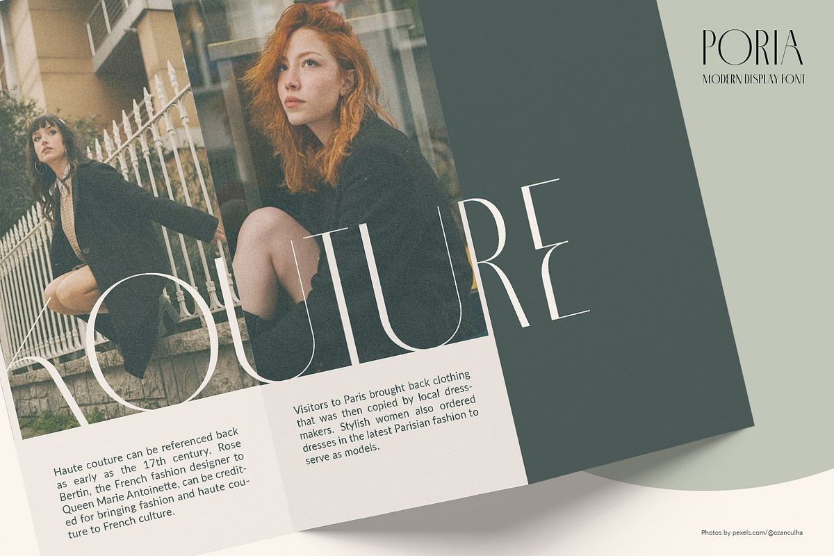 Poria - Modern Display font, a Sans Serif Font by creativemedialab (Photo 3 of 11)
