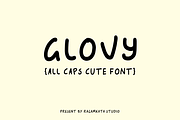 Glovy - All Caps Cute Font, a Handwritten Font by RagamKata (Thumbnail 1 of 9)