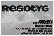 ResotYg, a Sans Serif Font by glukfonts (Thumbnail 1 of 9)