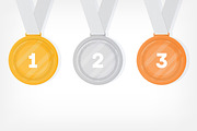 Gold, silver and bronze medals set, a Decorative Illustration by Good Studio (Thumbnail 2 of 3)