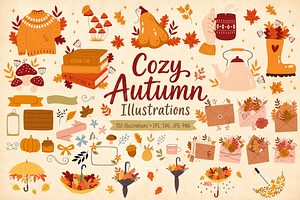 Whimsical Autumn Collection, a Seasonal Illustration by Anna Studio