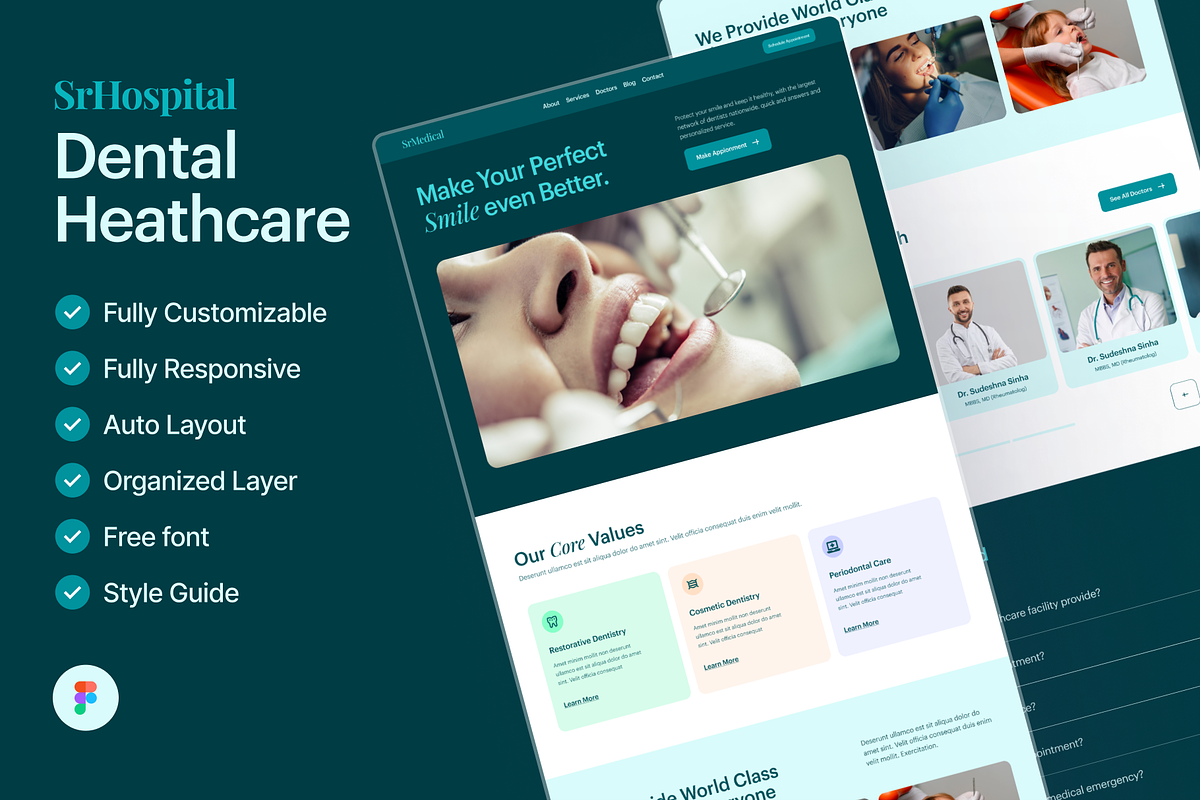 Dental Healthcare Landing page, a Landing Page Template by Ahmed Rubel (Photo 1 of 5)