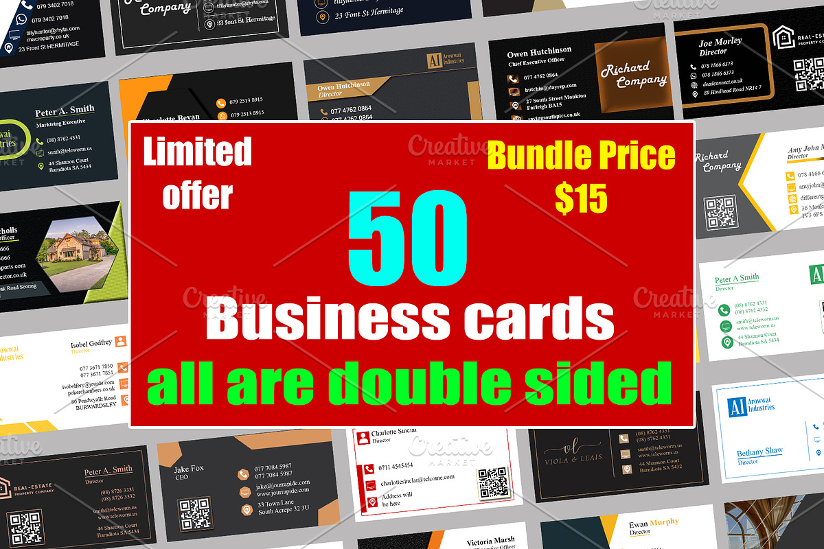50 Business Cards Bundle