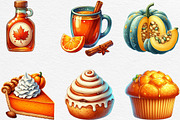 Watercolor Autumn Food Clipart, an Illustration by Black Bird Studio (Thumbnail 3 of 6)
