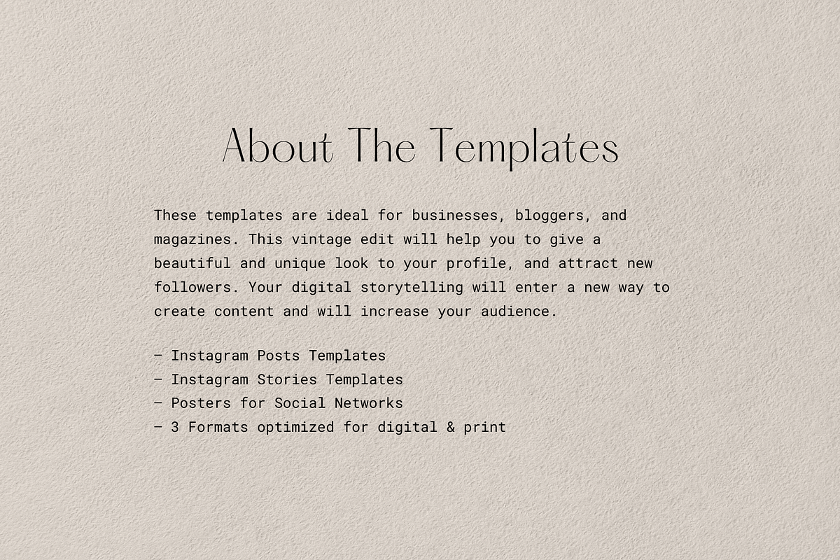 CANVA | Vintage Social Media Pack, a Social Media Template by 9inchideas (Photo 3 of 10)