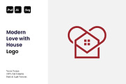 Modern Love with House Logo, a Branding & Logo Template by Luxury Logos (Thumbnail 1 of 4)