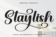 Staylish | Script Font, a Handwritten Font by Scratchones (Thumbnail 1 of 9)