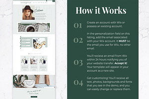 Wix Website Template Eucalyptus