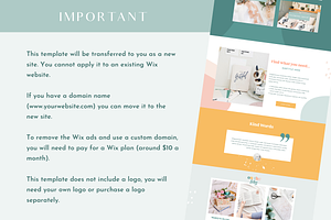 Enchanting Wix Website Template