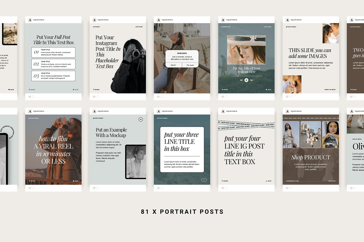 Shelley Social Media Templates, a Social Media Template by Big Cat Creative (Photo 4 of 6)