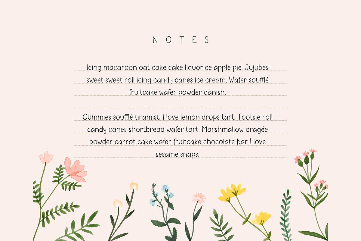 Happy Notes, a Handwritten Font by Sofia Skoog (Photo 7 of 9)