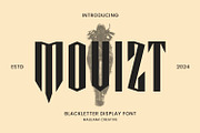 Movizt Blackletter Display Font, a Blackletter Font by Maulana Creative (Thumbnail 1 of 7)