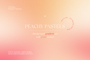 Warm Pastel Gradient Background Set