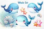 Cute Ocean Creatures, an Animal Illustration by Watercolor dreams (Thumbnail 5 of 8)