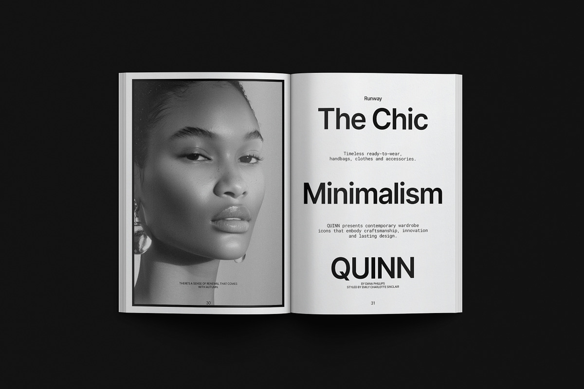 QUINN / Portfolio Magazine Template, a Brochure Template by Studio Dara (Photo 2 of 18)