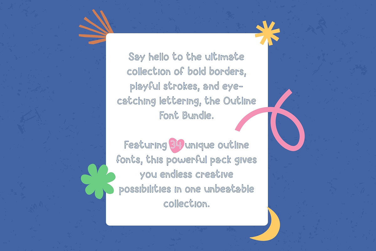 Outline Font Bundle - 34 Fonts!, a Sans Serif Font by HipFonts (Photo 3 of 17)