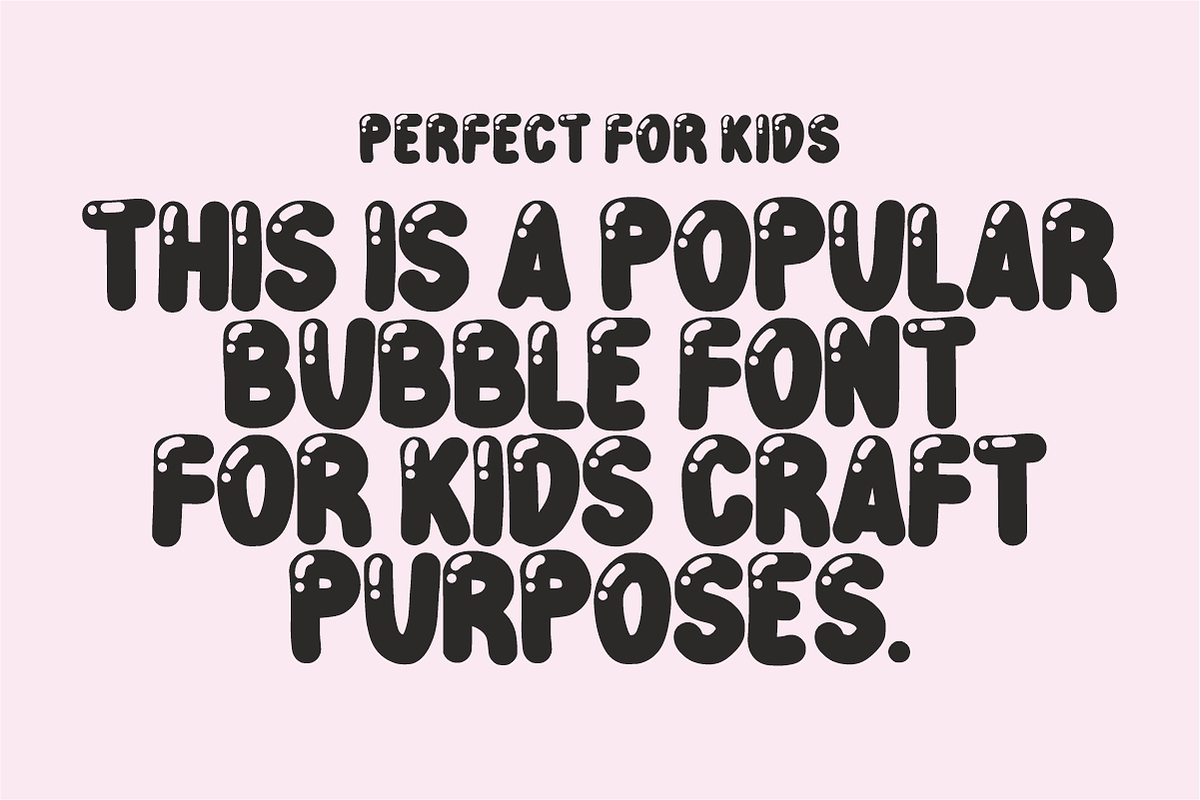Black Bubble - Bubble Display Font, a Handwritten Font by KiddoGlyphs Studio (Photo 2 of 4)