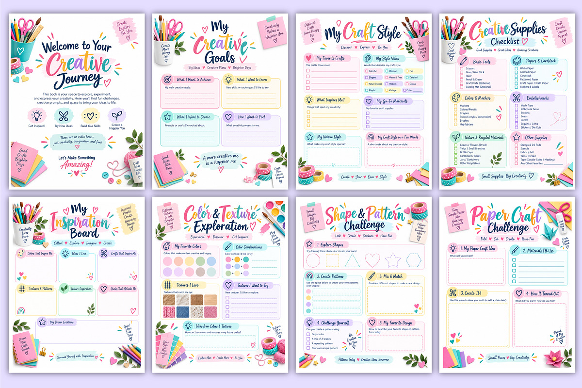 Creative Craft Challenge Book | Kdp, a Stationery Template by Mustafiz (Photo 2 of 4)