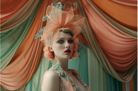 Woman vintage style model with bow, a Beauty & Fashion Photo by Ylivdesign