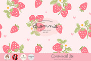 Cute Strawberry Pattern Seamless, a Pattern Graphic by Chonnieartwork (Thumbnail 1 of 5)