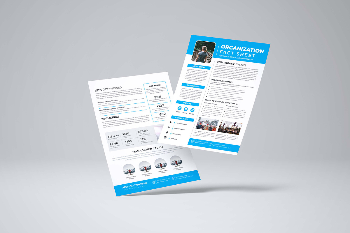 Nonprofit Organization Fact Sheet, a Flyer Template by design_hut (Photo 4 of 4)