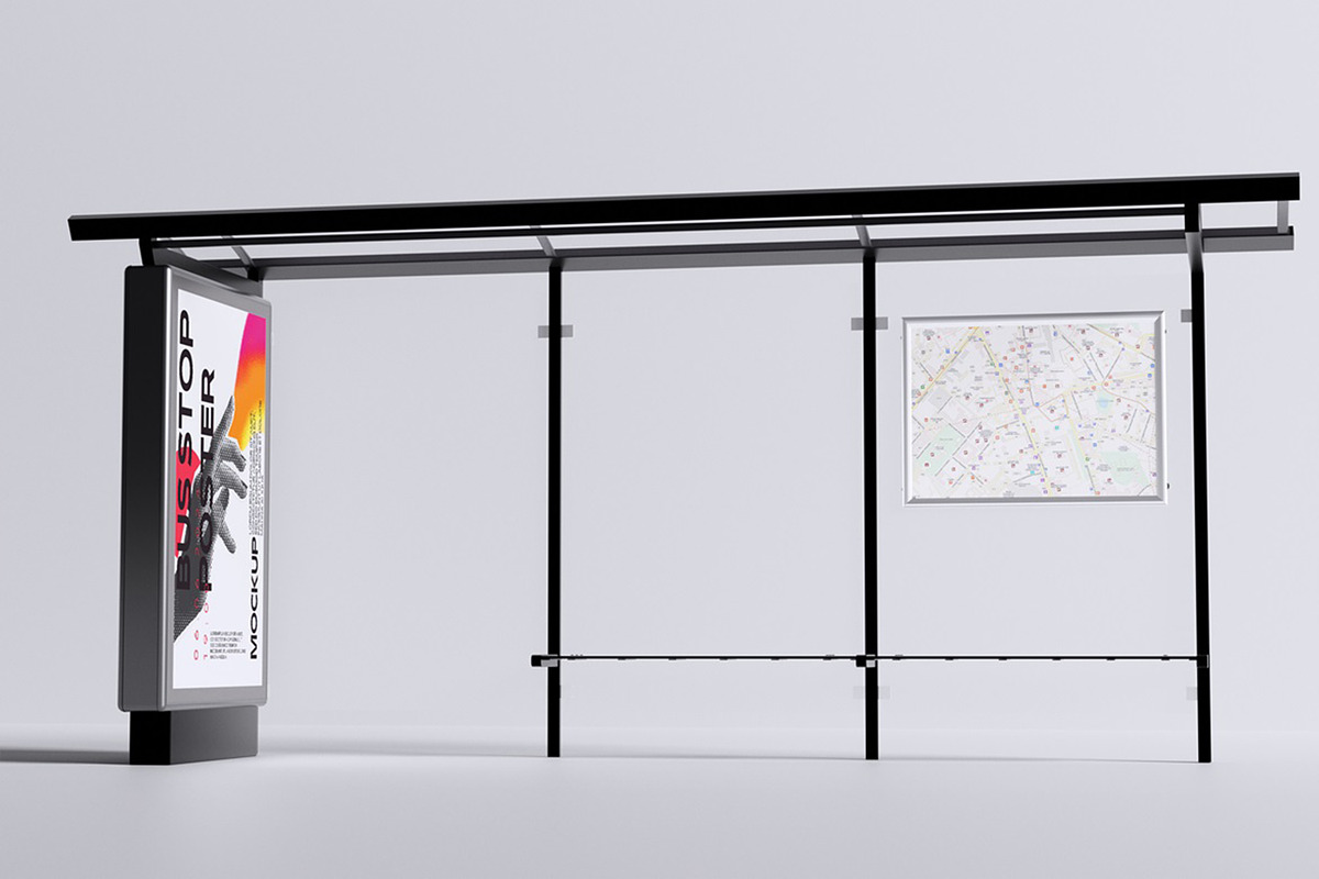 Bus Stop Poster Mockup, an Advertising Mockup by Twins_studio (Photo 5 of 5)