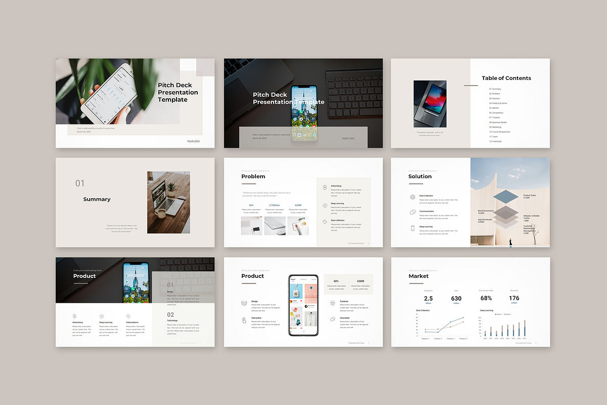 Pitch Deck PowerPoint Template, a Presentation Template by CreativityForest (Photo 4 of 16)