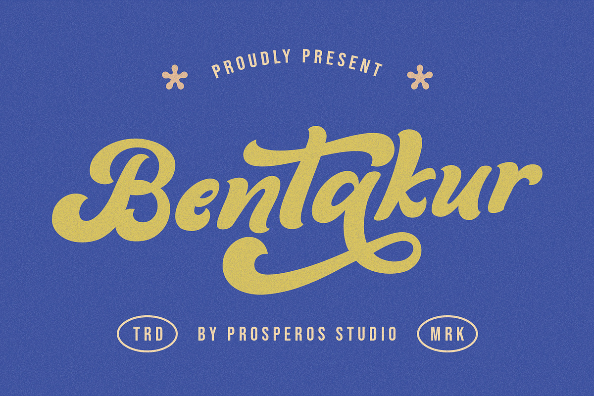 Bentakur - Retro Font, a Handwritten Font by prps.std (Photo 1 of 8)