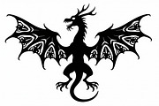 Ornate Heraldic Dragon Emblem, an Illustration by Creativeshirt (Thumbnail 4 of 9)