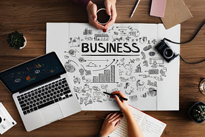 Business planning brainstorming idea, a Photo by Pixeness Studio