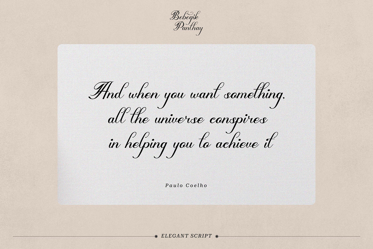 Bebegik Panthay | Calligraphy Script, a Script Font by Denustudios (Photo 9 of 13)