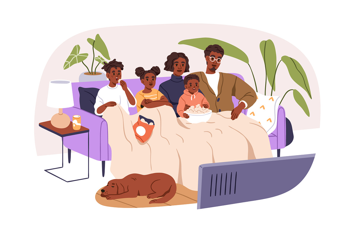 Lifestyle of happy black people set, a Person Illustration by Good Studio (Photo 5 of 9)