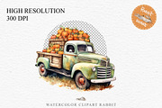 Halloween Truck With Pumpkin Clipart, a Seasonal Illustration by Rabbit Heart (Thumbnail 2 of 10)