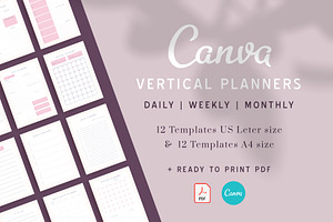 CANVA PLANNERS BUNDLE. 3 In 1