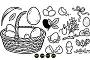Spring Easter Egg Basket Clipart, an Illustration by designvectx (Thumbnail 3 of 3)