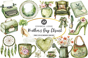 Boho Olive Green Mother's Day PNG, an Illustration by SinaCreation