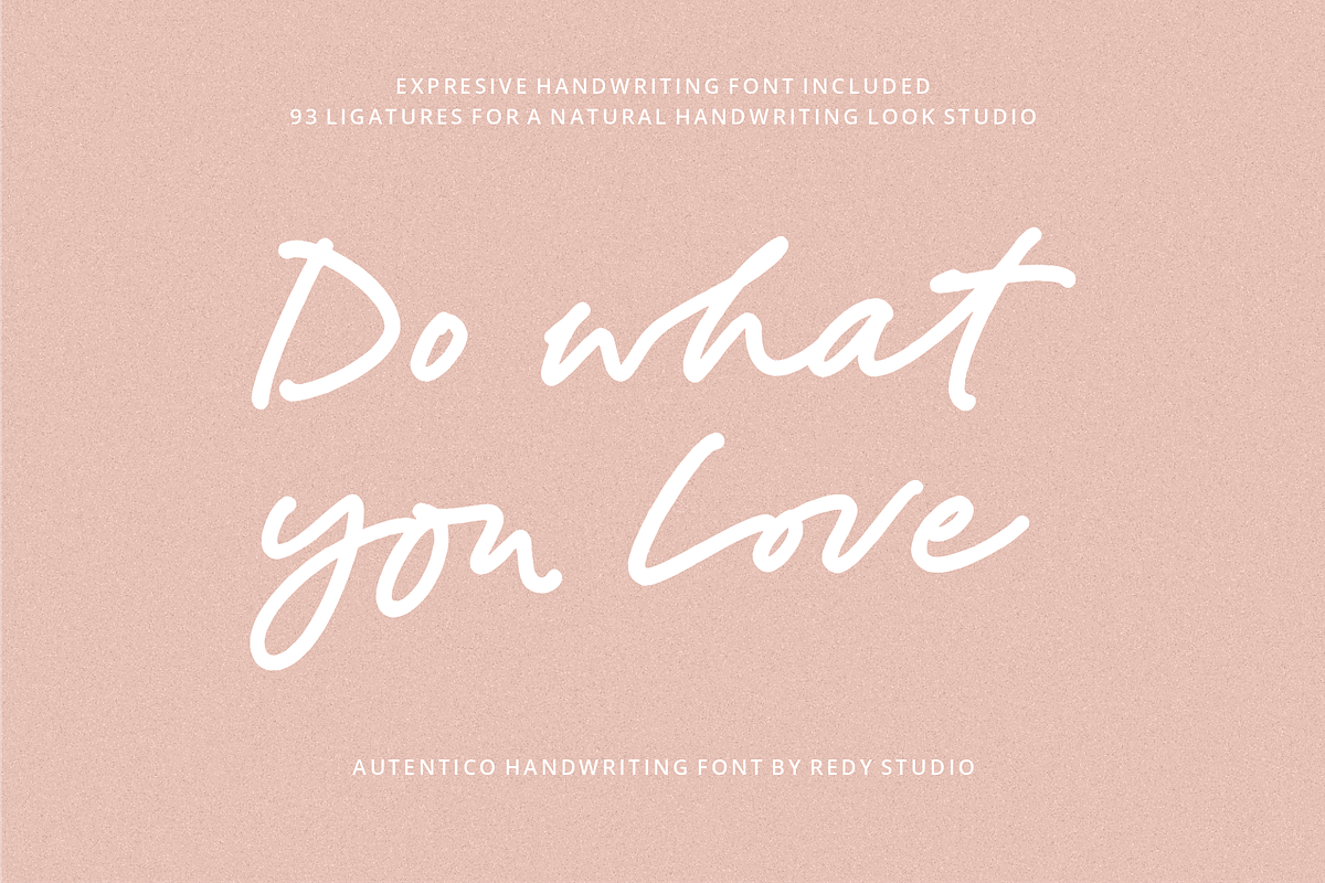 Autentico Realistic Handwriting Font, a Script Font by RedyStudio (Photo 10 of 11)